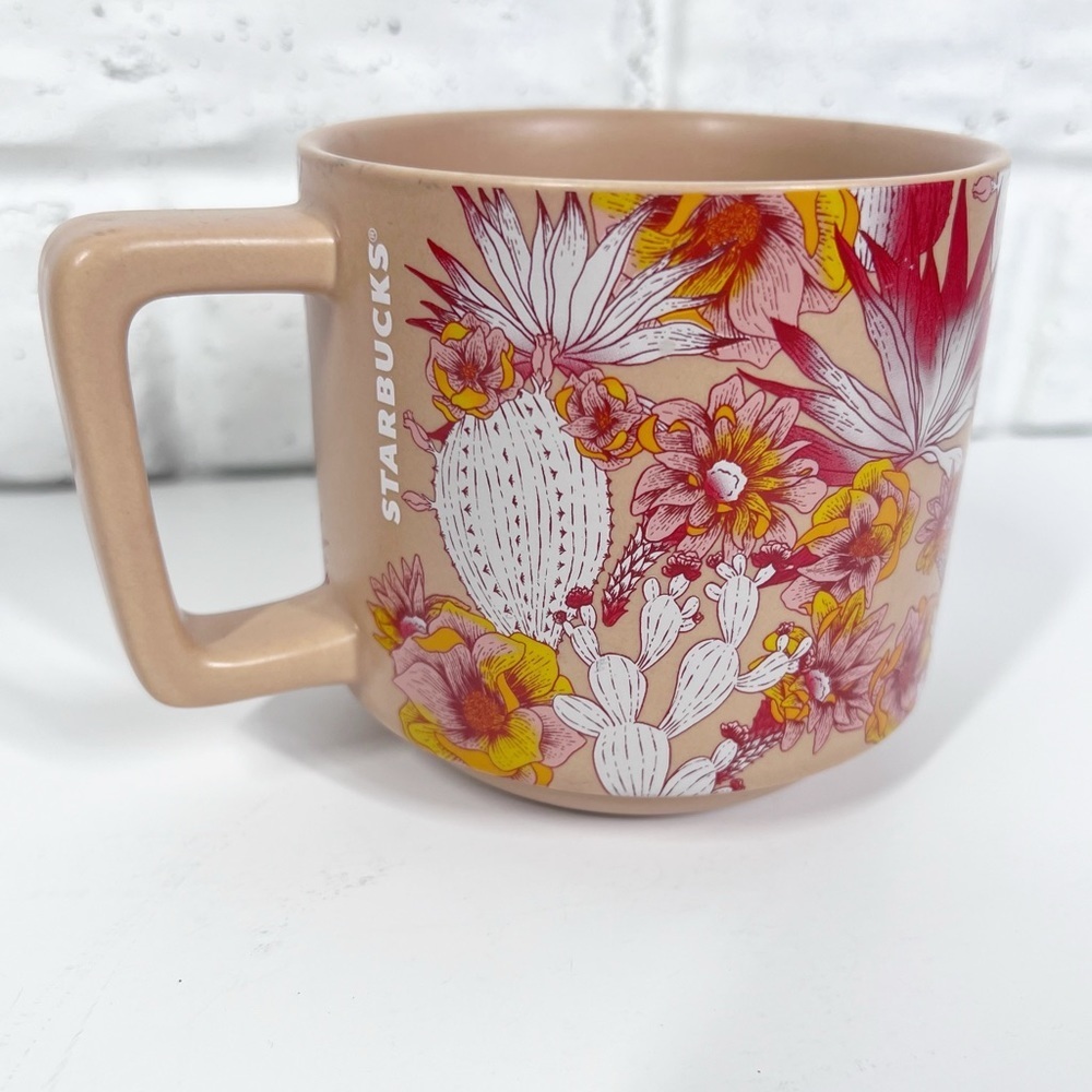 STARBUCKS 2019 Pink Cactus Flower Ceramic Mug
